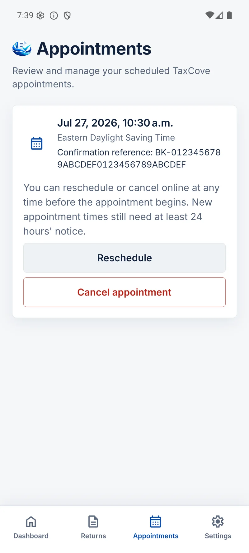 TaxCove — Book a meeting