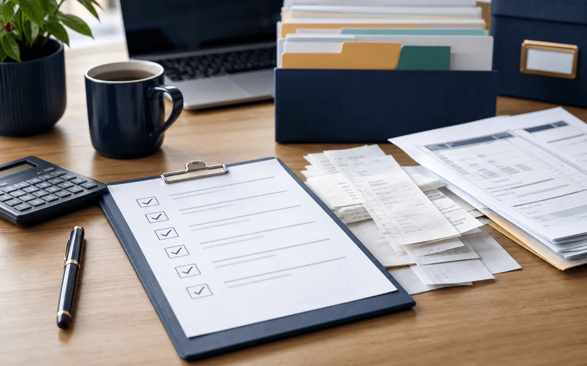 Tax document checklist preview with selected items